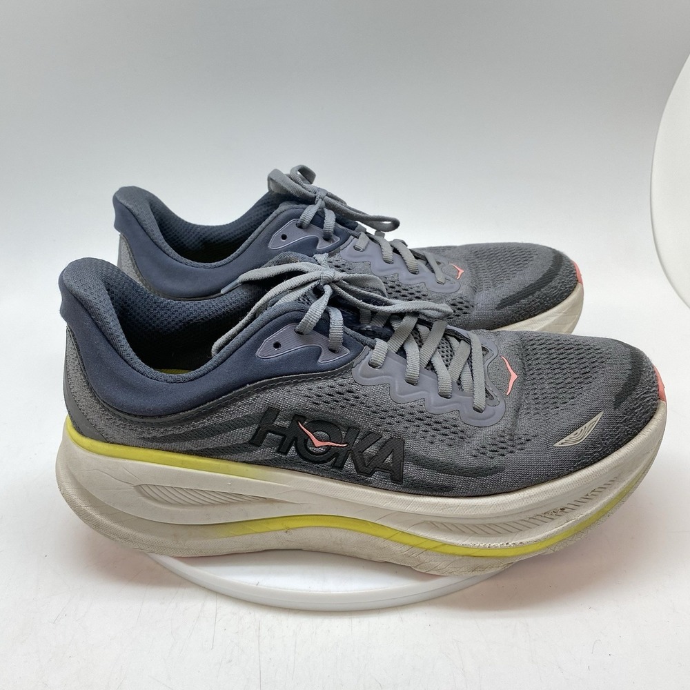 Hoka One One Sneakers Womens 10 B Bondi 9 1152012 CYG Gray Running Gym Shoes